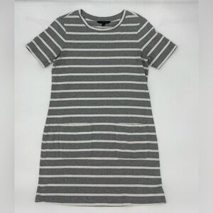 Banana Republic Factory Striped Gray and White Mini Dress Size Petite Small